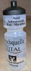 Trinkflasche für Teilnehmer das Radmarathons